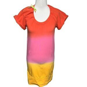 Diane Von Furstenberg Tye Dye Short Sleeve Knit Mini Dress Cover Up X Small